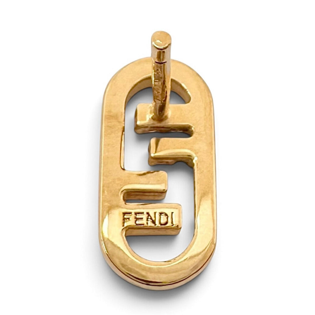 Pristine FENDI Pierce Aurochs Earrings Oval shape, for both ears gold 8AH320