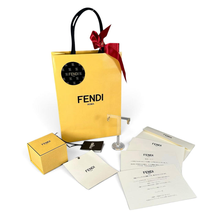 Pristine FENDI Pierce Aurochs Earrings Oval shape, for both ears gold 8AH320