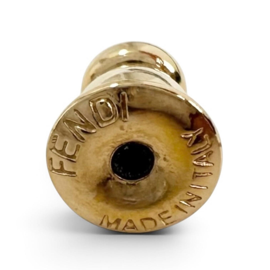 Pristine FENDI Pierce Aurochs Earrings Oval shape, for both ears gold 8AH320