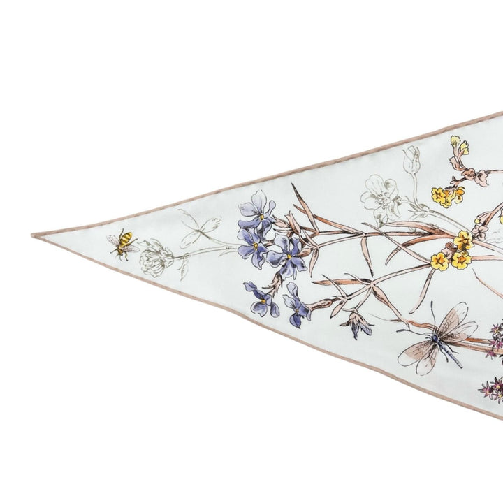 Excellent Christian Dior scarf Floral pattern silk Women 44HER101I607