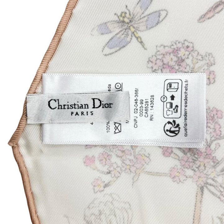Excellent Christian Dior scarf Floral pattern silk Women 44HER101I607
