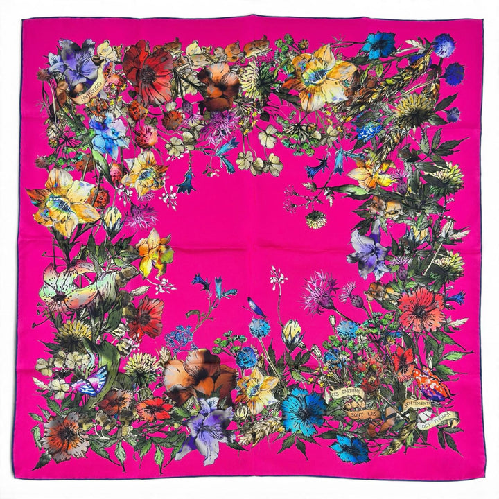Excellent Christian Dior scarf D-MILLEFIORI Multi silk Women 34MIF070I611