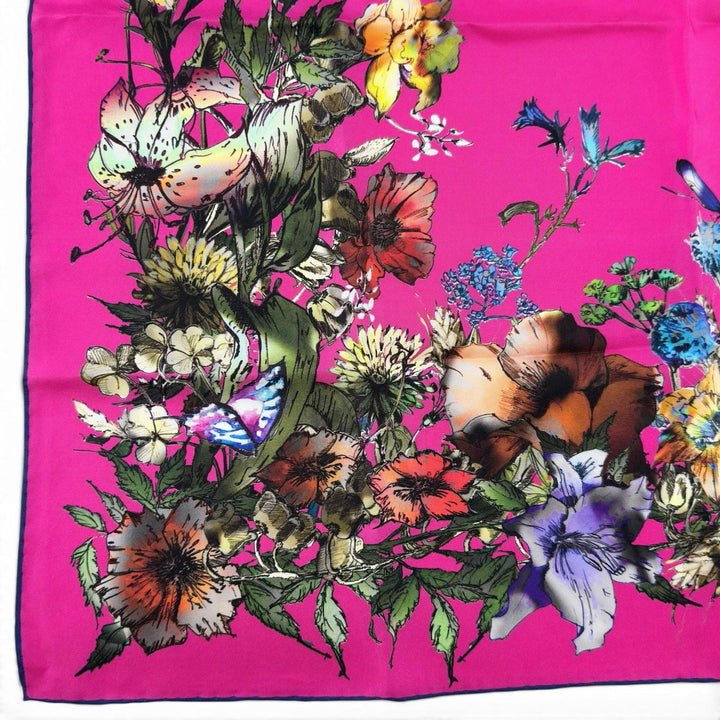 Excellent Christian Dior scarf D-MILLEFIORI Multi silk Women 34MIF070I611