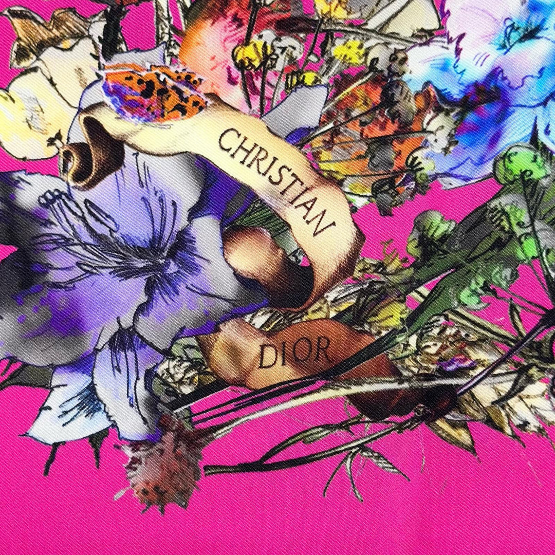 Excellent Christian Dior scarf D-MILLEFIORI Multi silk Women 34MIF070I611