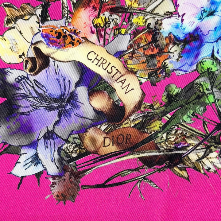 Excellent Christian Dior scarf D-MILLEFIORI Multi silk Women 34MIF070I611