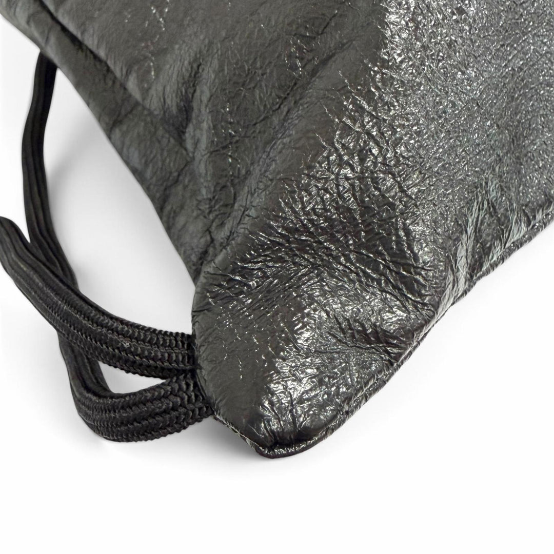 Great MM6 Maison Margiela Ring leather drawstring backpack black S54WA0013