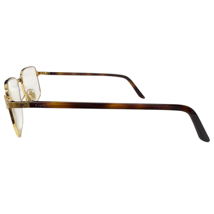 Great Cartier Glasses Tortoiseshell Pattern Santos de Cartier Square gold
