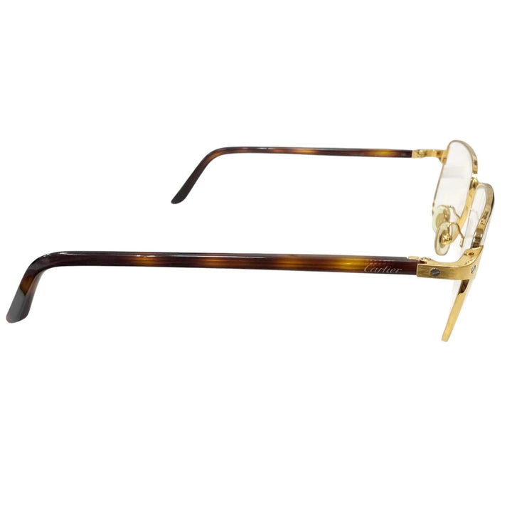 Great Cartier Glasses Tortoiseshell Pattern Santos de Cartier Square gold