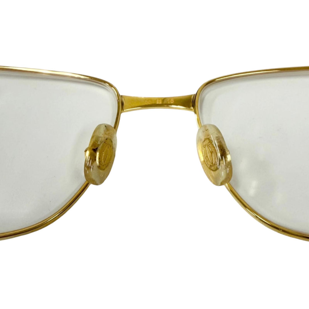 Great Cartier Glasses Tortoiseshell Pattern Santos de Cartier Square gold