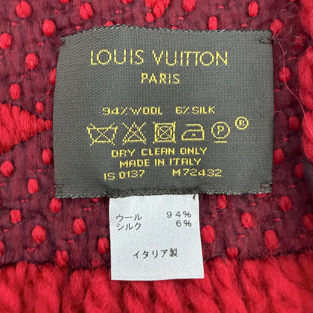 Great LOUIS VUITTON Scarf Esharp Logomania Monogram wool Women M72432