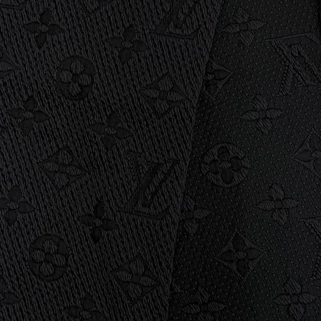 Great LOUIS VUITTON Scarf Esharp Logomania Monogram Black series wool Women