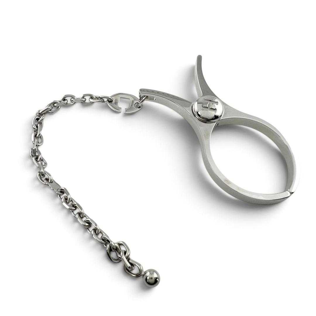 Excellent HERMES strap FILOU H logo glove holder Silver Women