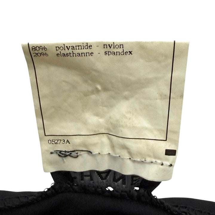 Great CHANEL one piece COCO Mark embroidered jersey Nylon 38 97C P08597