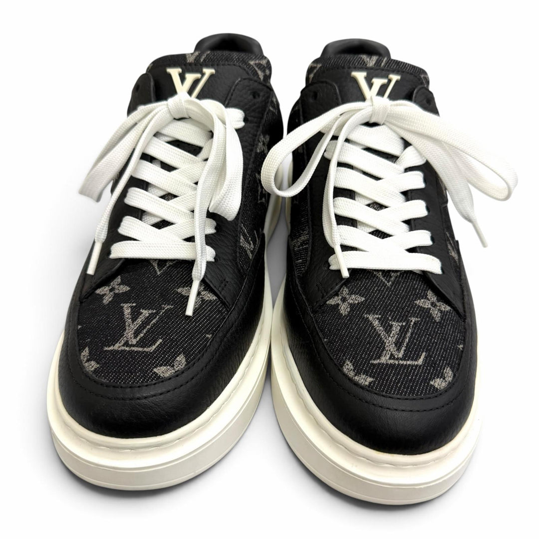 Excellent LOUIS VUITTON Low cut sneakers Beverly Hills Line black
