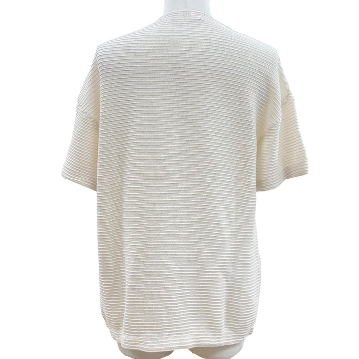 Pristine DIOR Short sleeve T-shirt Ivory cotton mens S 393M648AT559