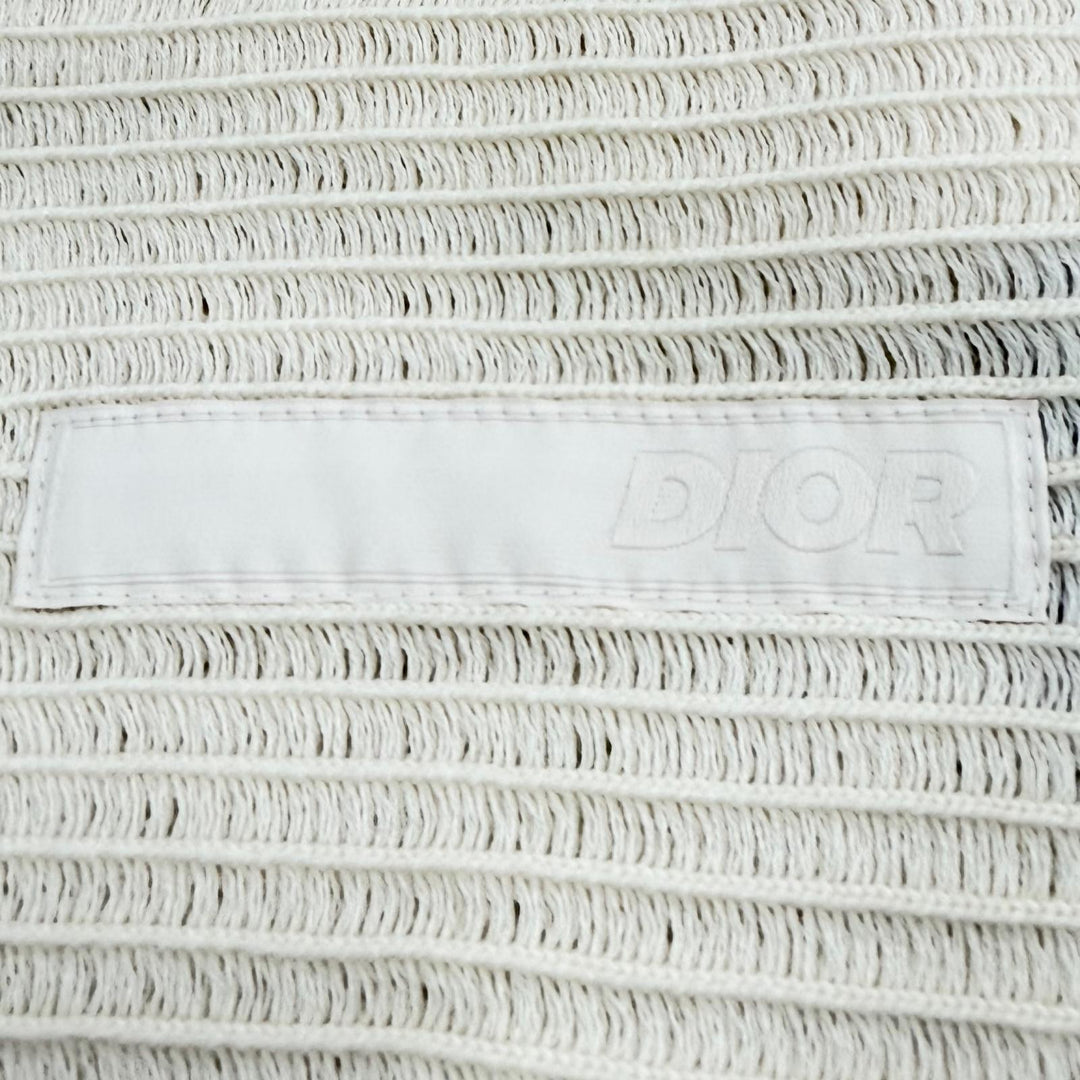Pristine DIOR Short sleeve T-shirt Ivory cotton mens S 393M648AT559