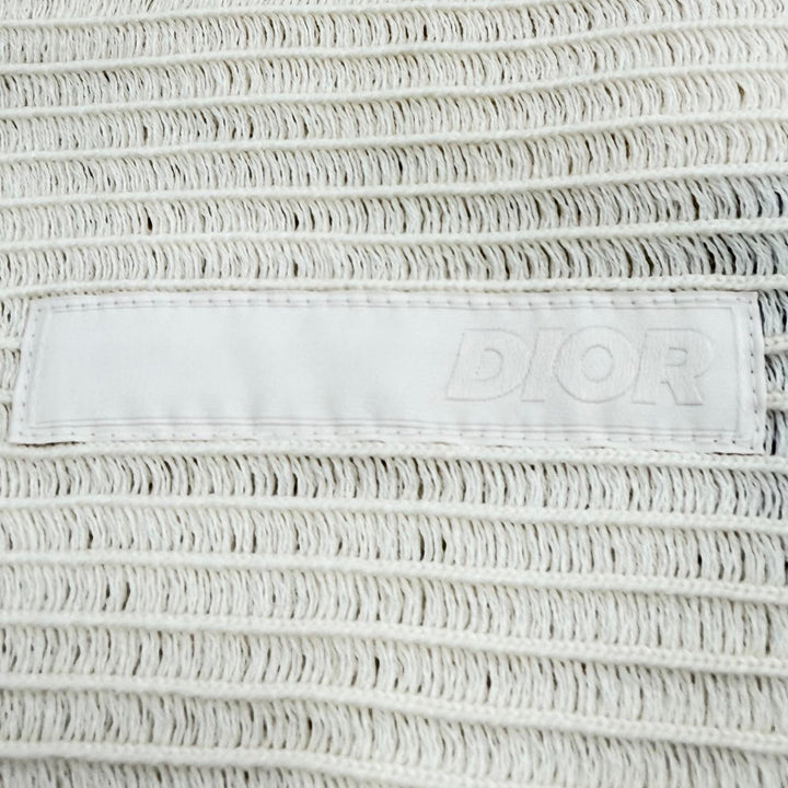 Pristine DIOR Short sleeve T-shirt Ivory cotton mens S 393M648AT559