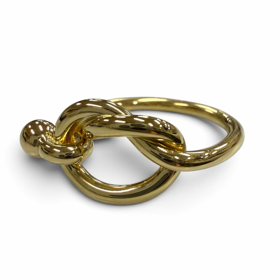 Excellent TIFFANY&Co. Ring ring Love knot Yellow Gold 750 Women