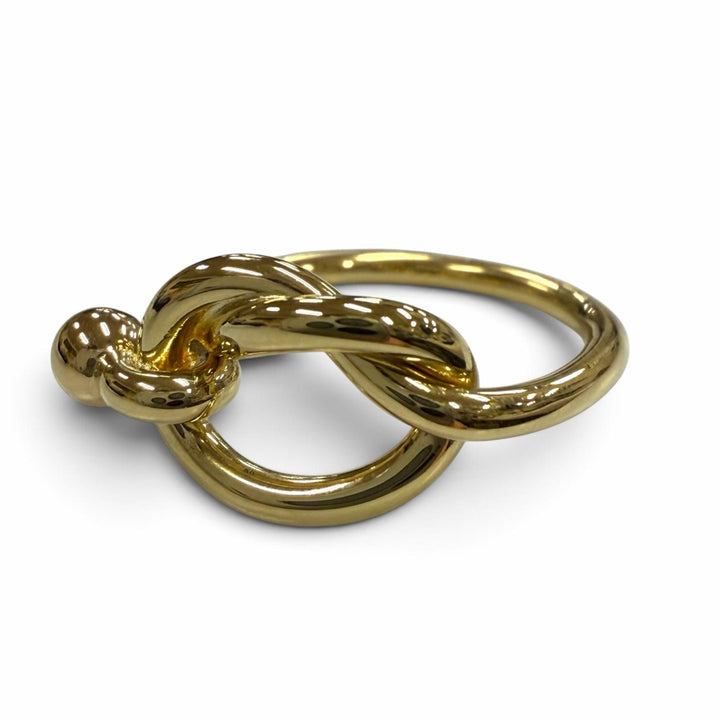 Excellent TIFFANY&Co. Ring ring Love knot Yellow Gold 750 Women