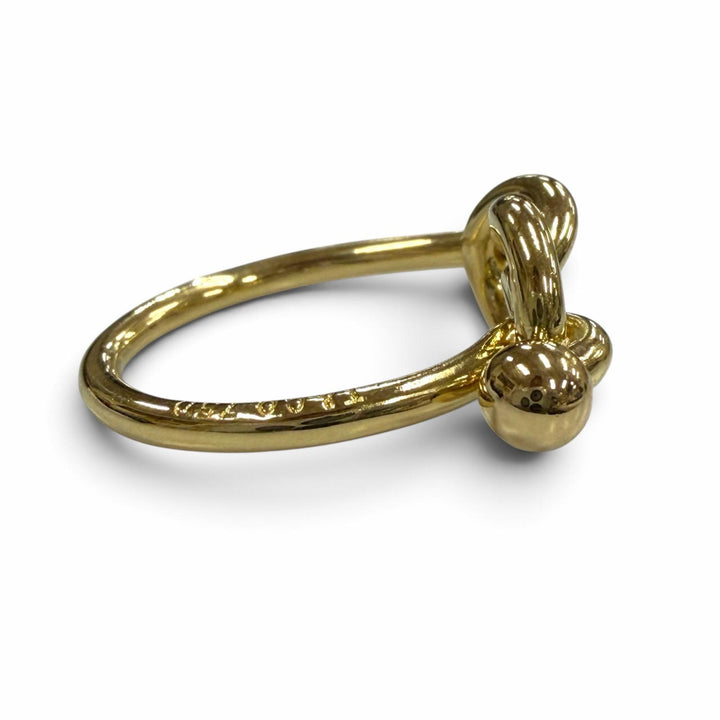 Excellent TIFFANY&Co. Ring ring Love knot Yellow Gold 750 Women