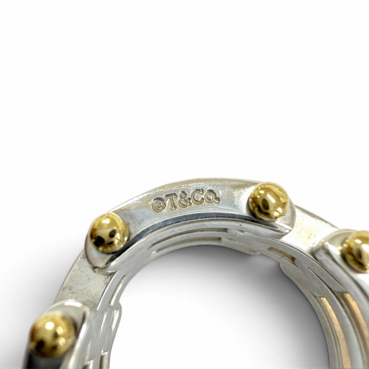Great TIFFANY&Co. Ring ring Gate Link Ring combination Silver 925 Women