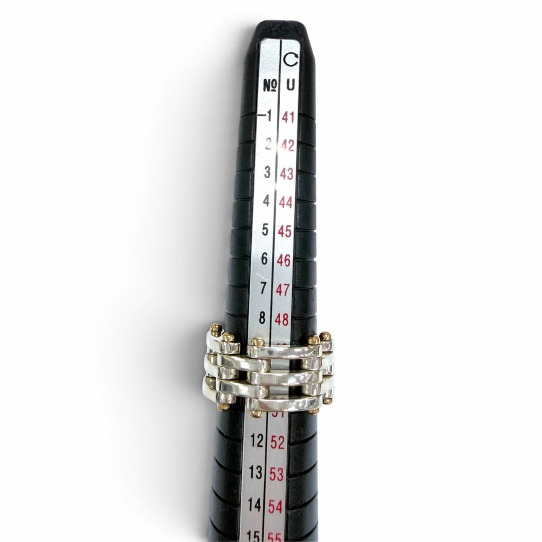 Great TIFFANY&Co. Ring ring Gate Link Ring combination Silver 925 Women