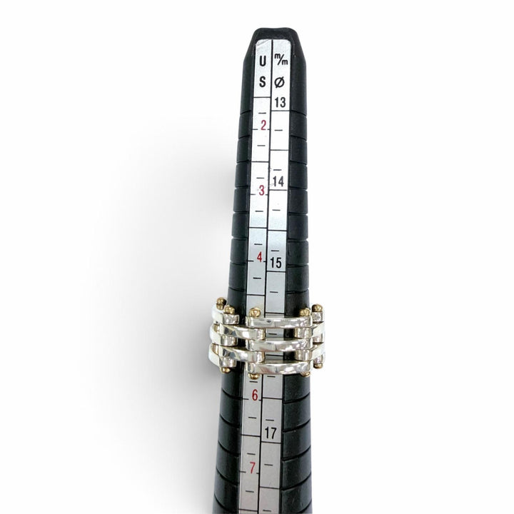 Great TIFFANY&Co. Ring ring Gate Link Ring combination Silver 925 Women