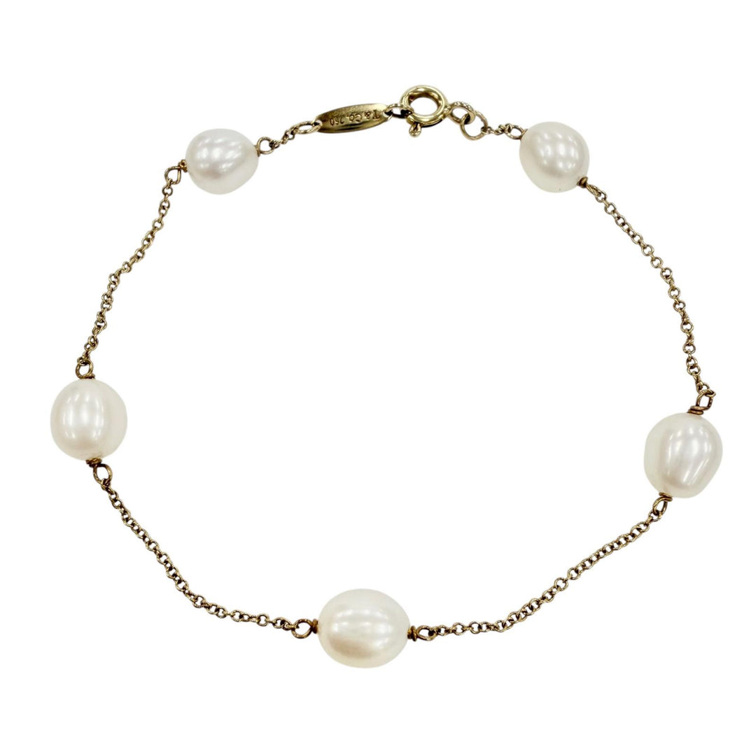 Great TIFFANY&Co. bracelet By the yard Yellow Gold 750 Women