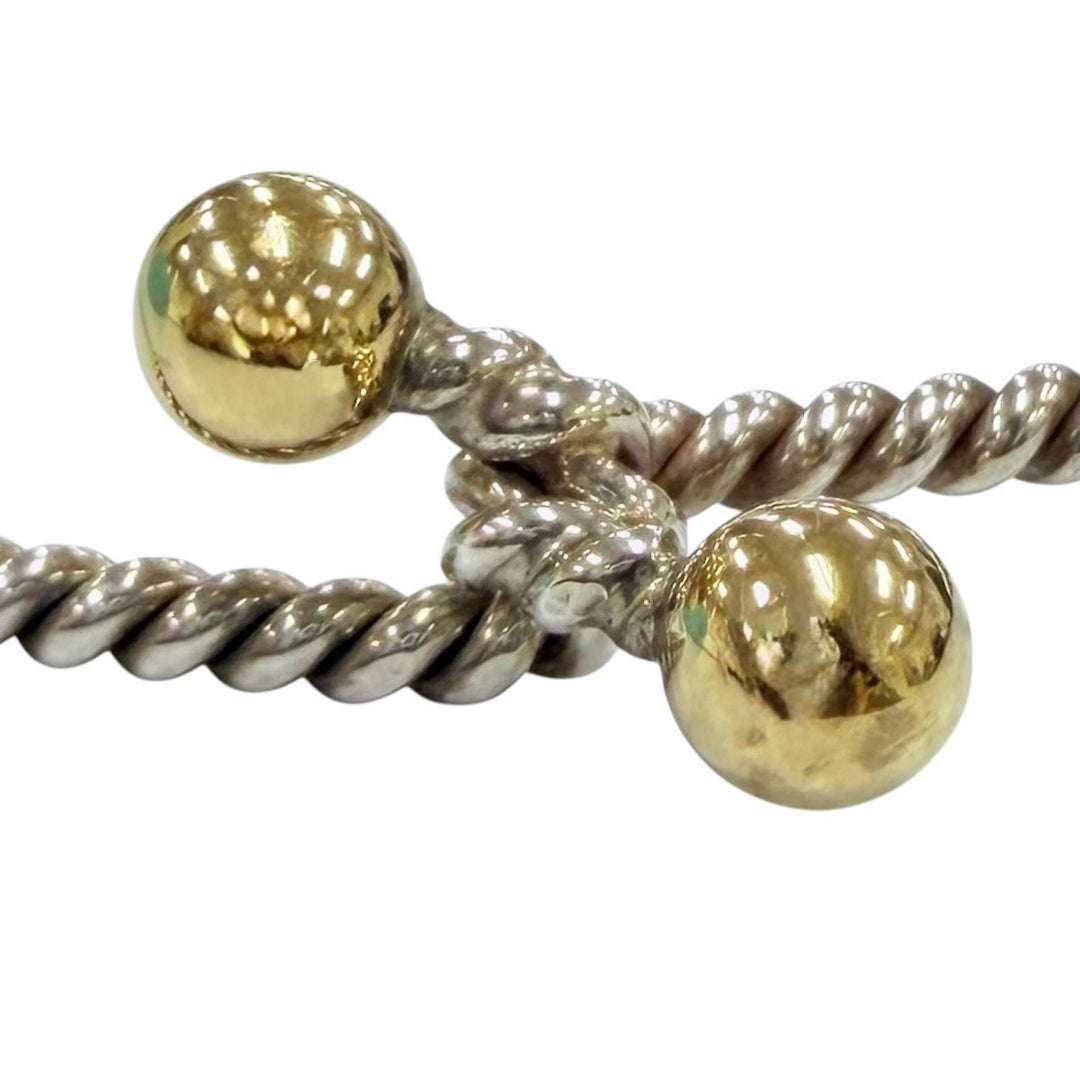 Great TIFFANY&Co. Bangle Double Eye Twist Bangle Combi bracelet Silver 925 Women