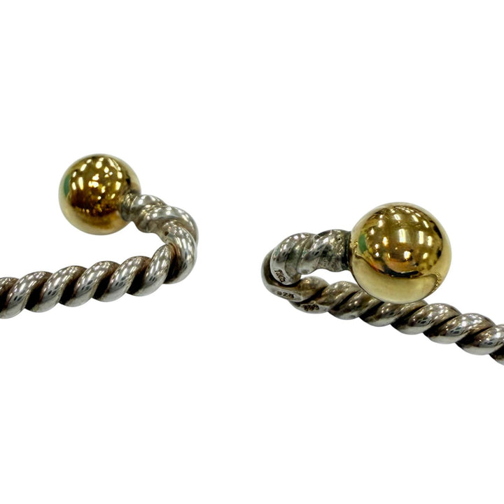 Great TIFFANY&Co. Bangle Double Eye Twist Bangle Combi bracelet Silver 925 Women