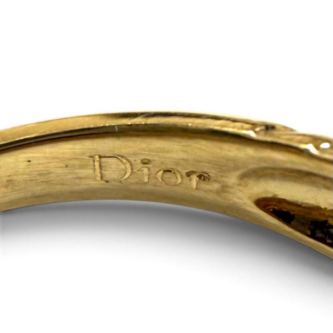 Excellent DIOR Ring ring Ribbon design gold 750 Women
