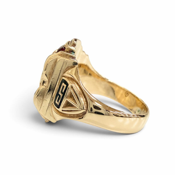 Very Good JOSTEN 1957 Rutland Senior Secondary College Ring gold 10K mens