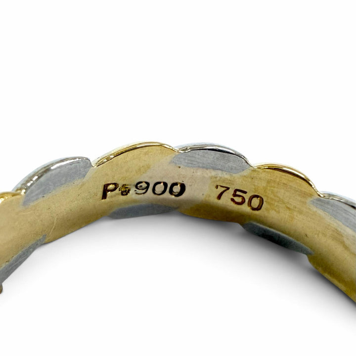 Great CELINE Ring ring PT900 Macadam Yellow Gold 750 Women