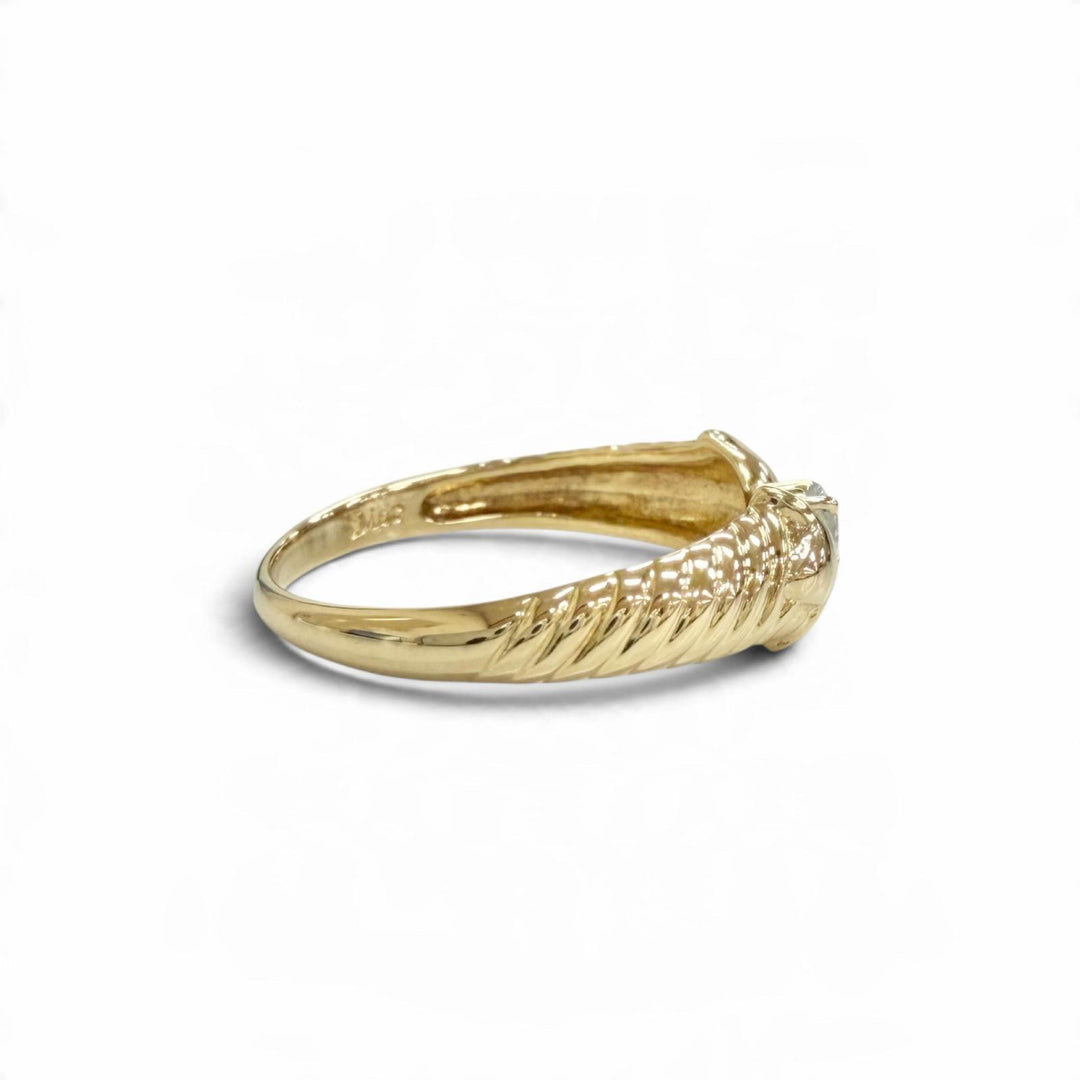 Excellent Christian Dior Ring ring Ribbon motif gold 750 Women