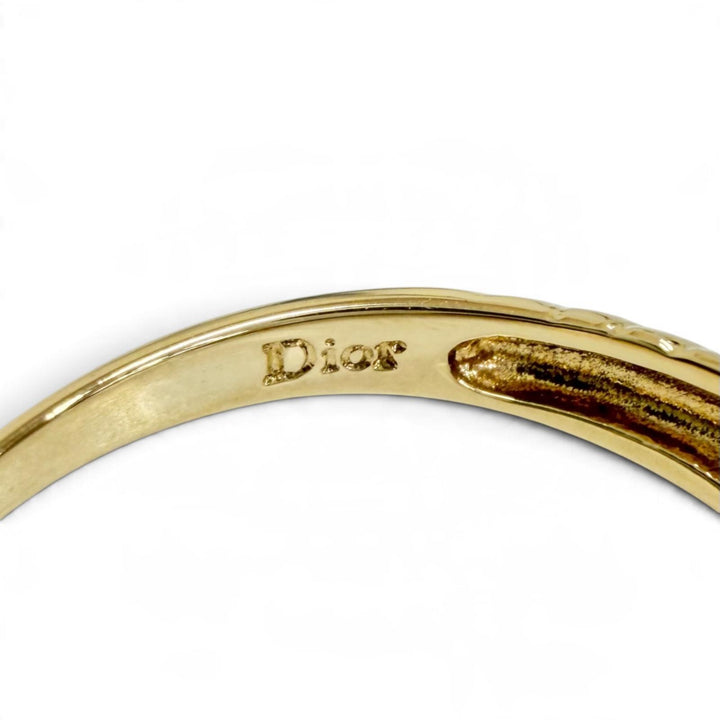 Excellent Christian Dior Ring ring Ribbon motif gold 750 Women