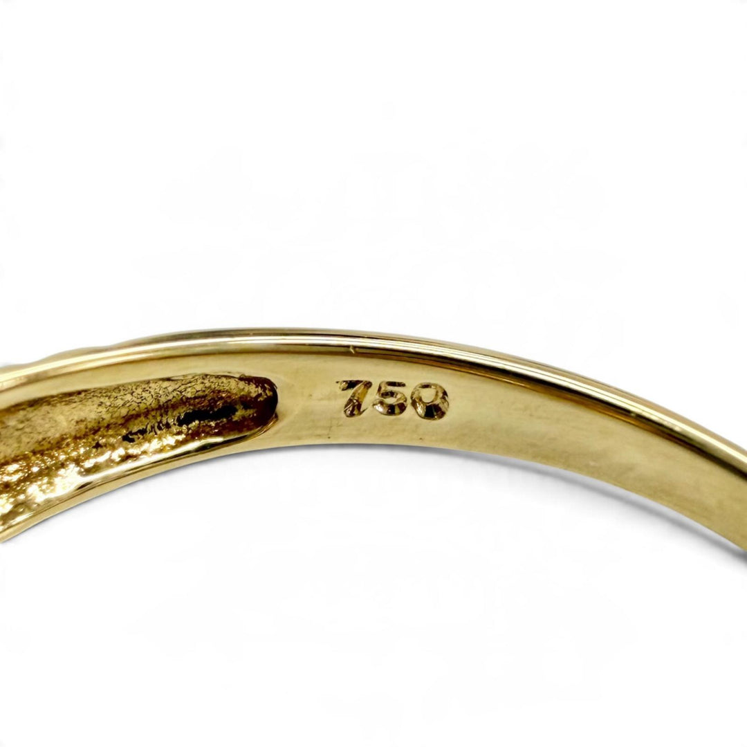 Excellent Christian Dior Ring ring Ribbon motif gold 750 Women