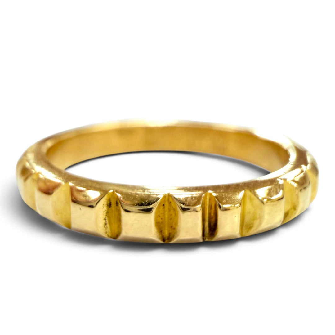 Excellent BOUCHERON ring Quatre Clous de Paris Ring Medium Yellow Gold AU750 47