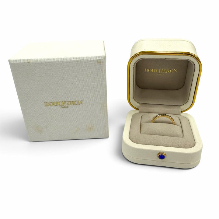 Excellent BOUCHERON ring Quatre Clous de Paris Ring Medium Yellow Gold AU750 47