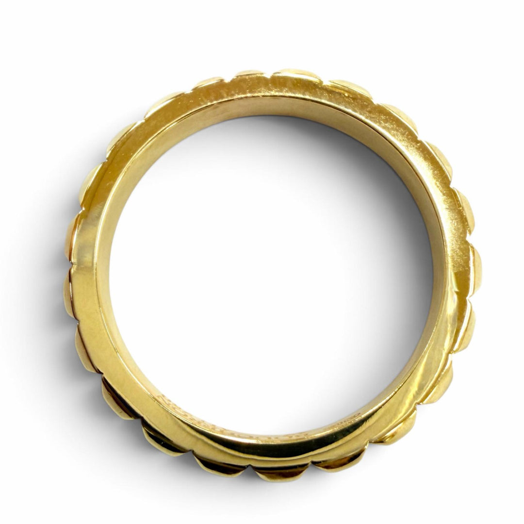 Excellent BOUCHERON ring Quatre Clous de Paris Ring Medium Yellow Gold AU750 47