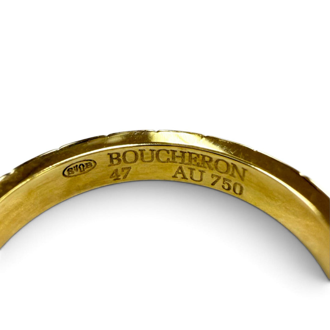 Excellent BOUCHERON ring Quatre Clous de Paris Ring Medium Yellow Gold AU750 47