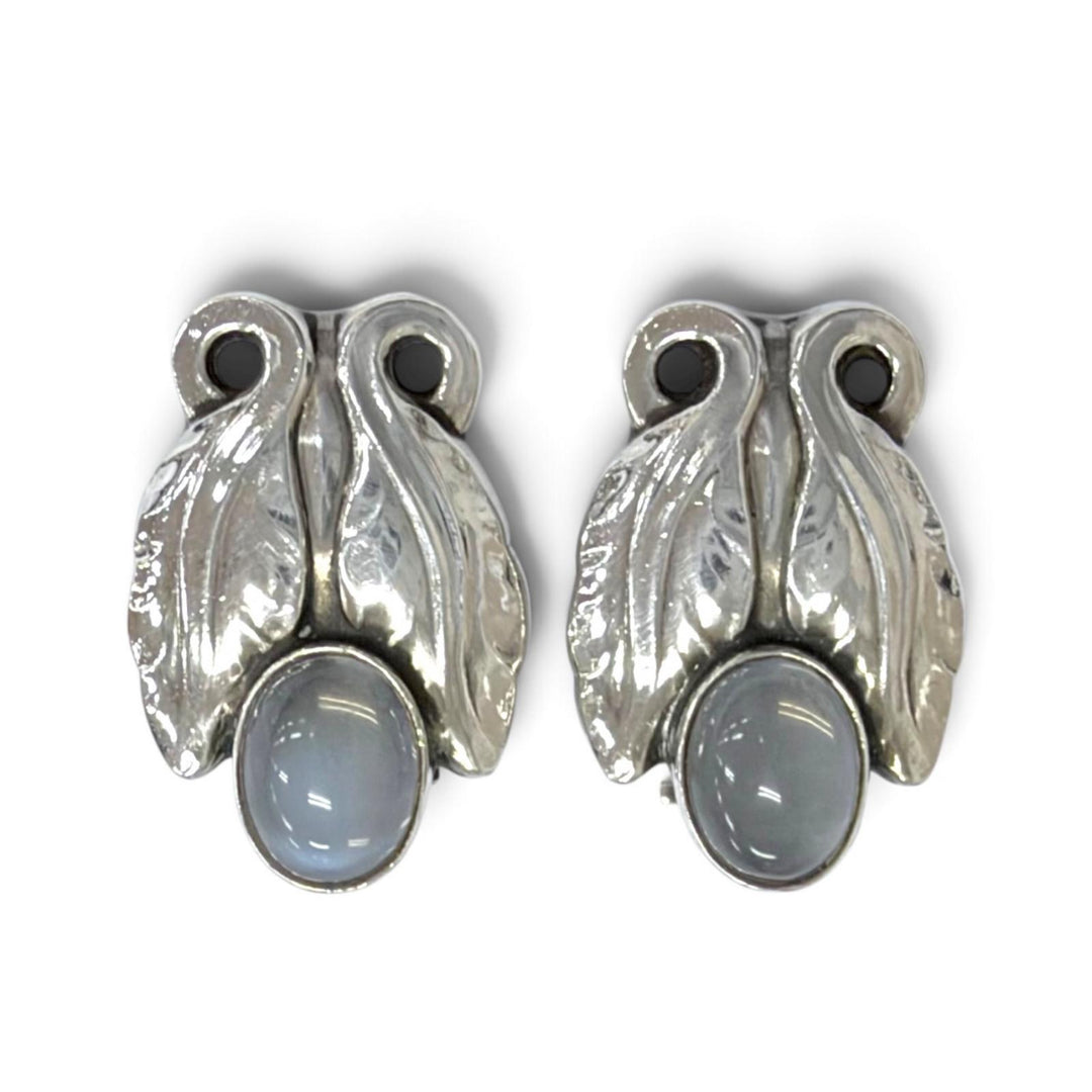 Great Georg Jensen Earring moonlight blossom Silver 925 Women 108