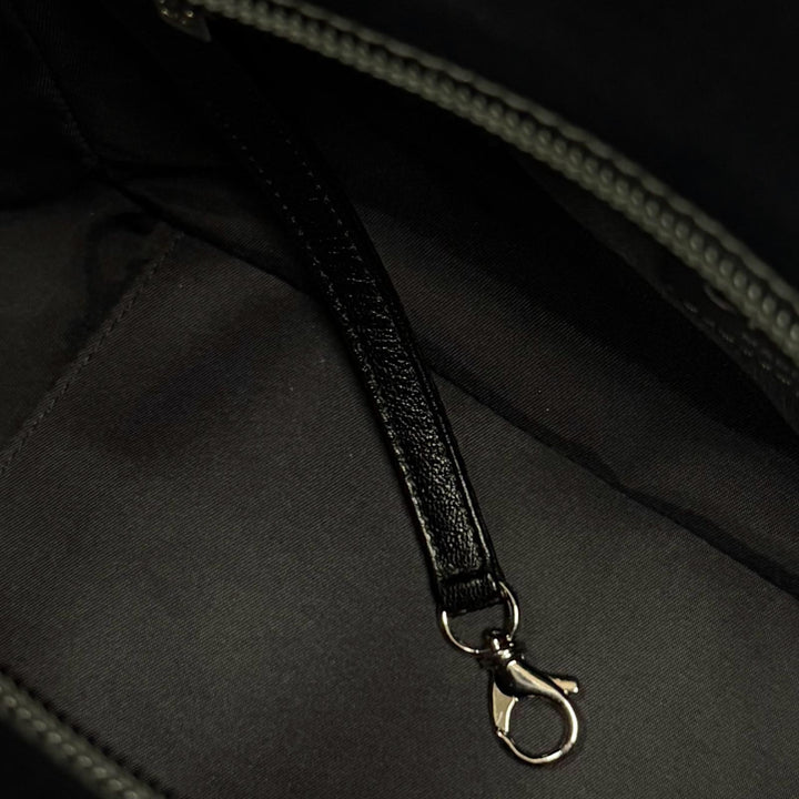 Excellent CHANEL Tote Bag Paris Biarritz PM black Coated canvas Women A34208