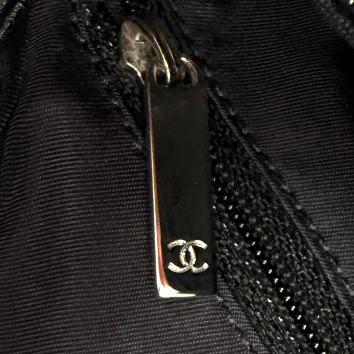 Excellent CHANEL Tote Bag Paris Biarritz PM black Coated canvas Women A34208