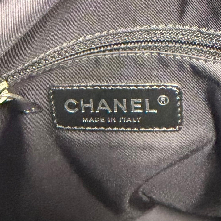Excellent CHANEL Tote Bag Paris Biarritz PM black Coated canvas Women A34208