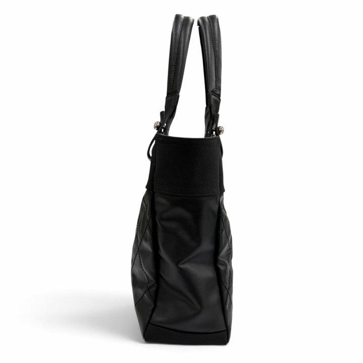 Excellent CHANEL Tote Bag Paris Biarritz PM black Coated canvas Women A34208