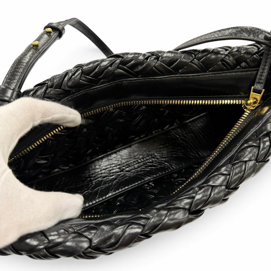 Excellent BOTTEGAVENETA Handbag Calimero Chacha Shoulder Bag INTRECCIATO