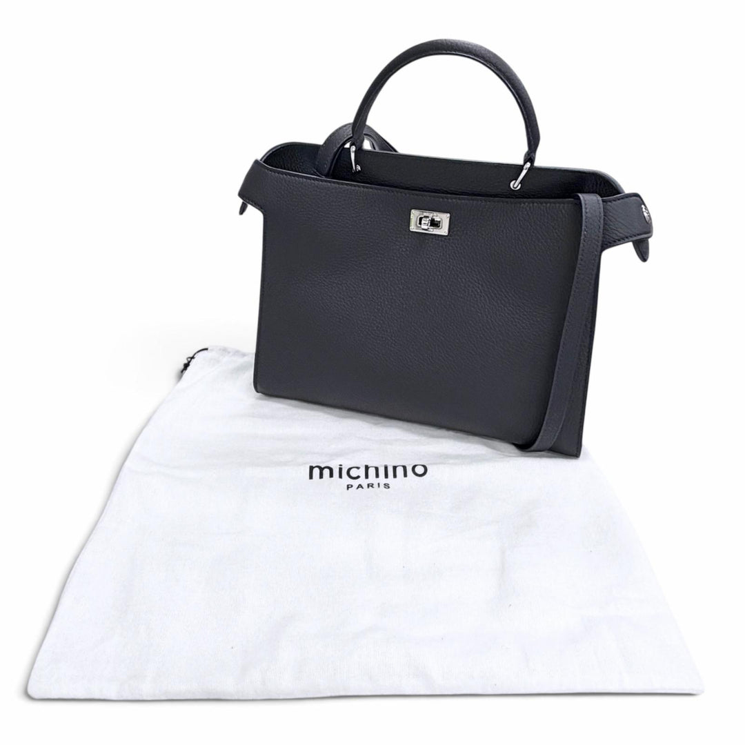 Excellent michino PARIS Shoulder Bag LUTECE PM 2WAY handbag Dark navy