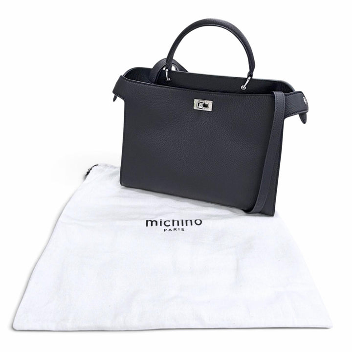 Excellent michino PARIS Shoulder Bag LUTECE PM 2WAY handbag Dark navy