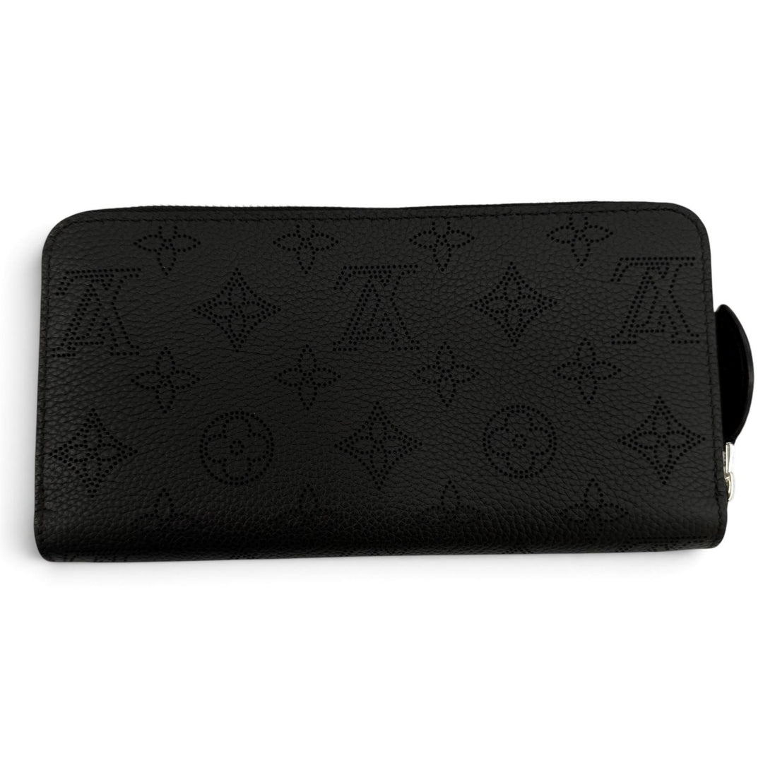 Excellent LOUIS VUITTON Purse Zippy wallet Zip Around black Mahina Women M61867
