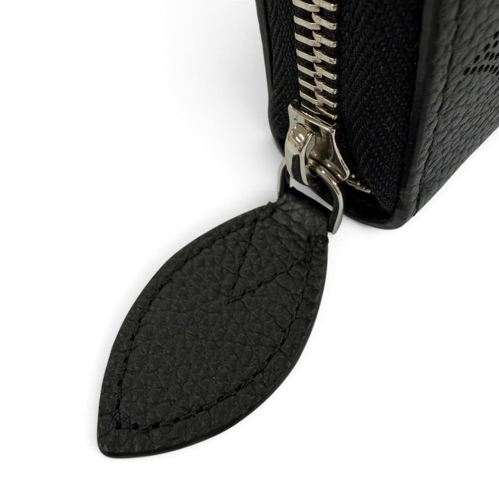 Excellent LOUIS VUITTON Purse Zippy wallet Zip Around black Mahina Women M61867